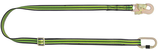 Kratos 2Mtr Adjustable Webbing Lanyard Black/Green