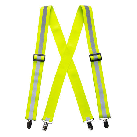 Portwest HV56 Hi-Vis Trousers Braces Yellow