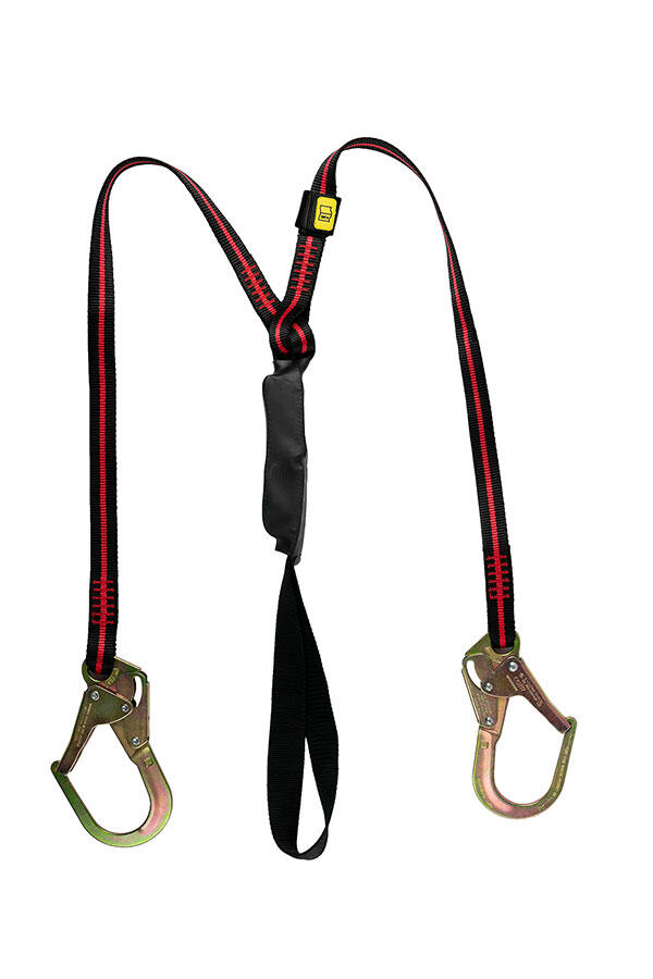 Honeywell Miller Arc Compliant Twin Rebar Hook Lanyard Black / Red