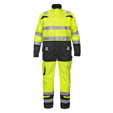Hydrowear Hove Hi-Vis Two-Tone Coverall SaturnYellow/Black
