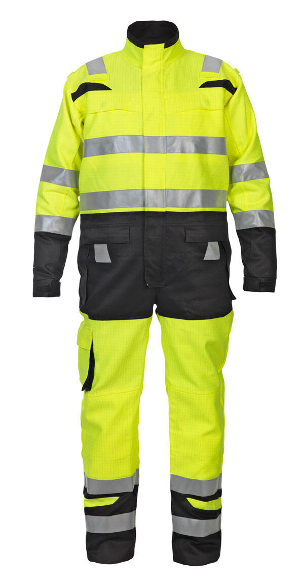 Hydrowear Hove Hi-Vis Two-Tone Coverall SaturnYellow/Black