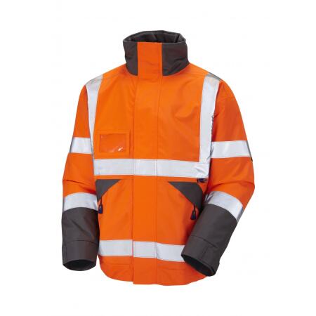 LEO Workwear BICKINGTON ISO 20471 Cl 3 Superior Bomber Jacket HV ORANGE