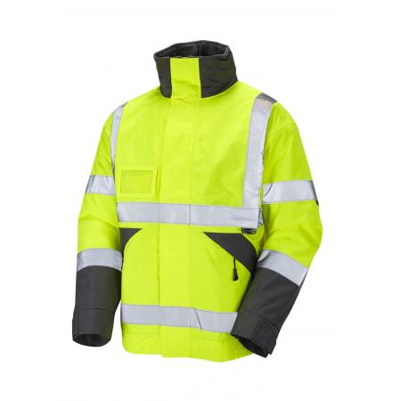 LEO Workwear BICKINGTON ISO 20471 Cl 3 Superior Bomber Jacket HV YELLOW
