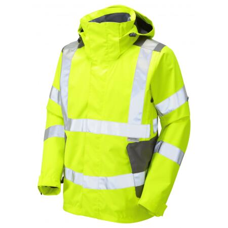 LEO Workwear EXMOOR ISO 20471 Cl 3 Breathable Jacket HV YELLOW