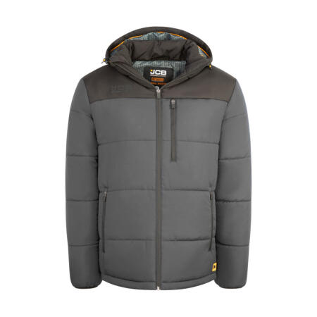 Jcb Workwear Unisex Padded Jacket  Grey / Black