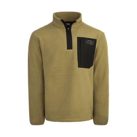 Jcb Workwear Unisex Borg Fleece Olive Green