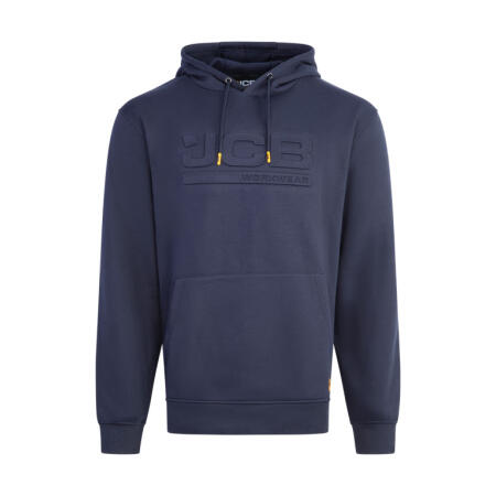 Jcb Workwear Unisex Embossed Hoody Navy Blue