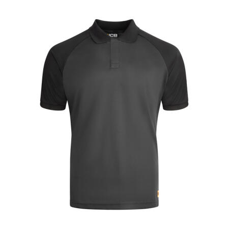 Jcb Workwear Unisex Classic Collar Polo Shirt Grey / Black