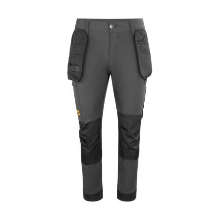 Jcb Workwear Mens 4-Way Stretch Holster Pocket Trousers Dark Shadow