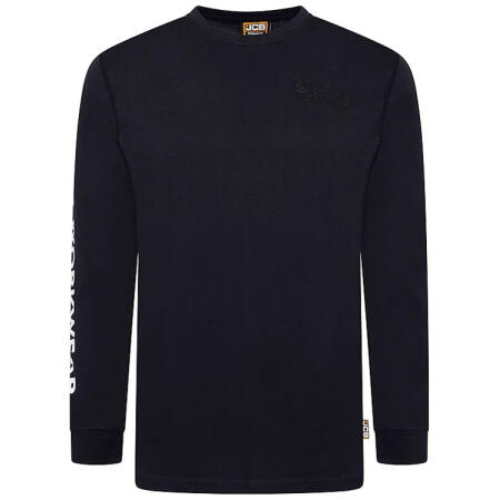 Jcb Workwear Banner Long Sleeve T-Shirt Navy Blue