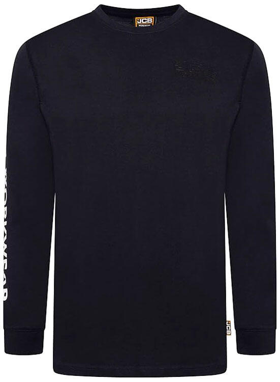 Jcb Workwear Banner Long Sleeve T-Shirt Navy Blue