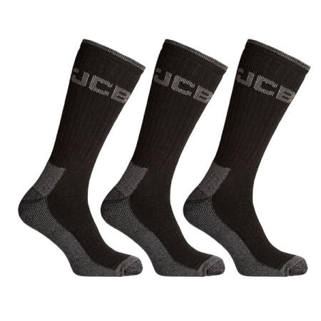 Jcb Workwear Heavy Duty Work Socks Black