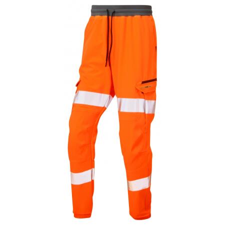 LEO Workwear HAWKRIDGE ISO 20471 Cl 1 Jog Trouser HV ORANGE