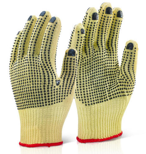 Beeswift Reinforced Medium Weight Dotted Gloves Yellow