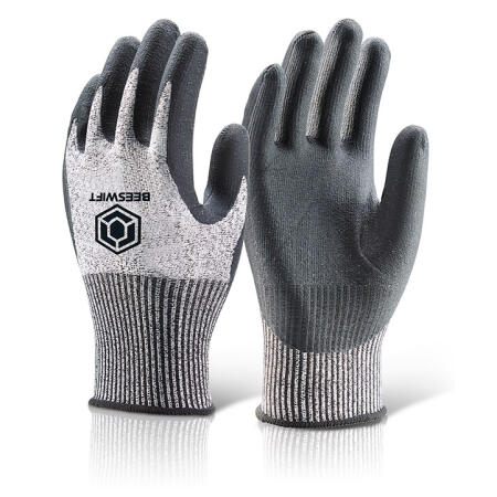 Beeswift Micro Foam Nitrile Cut Level B Gloves Black