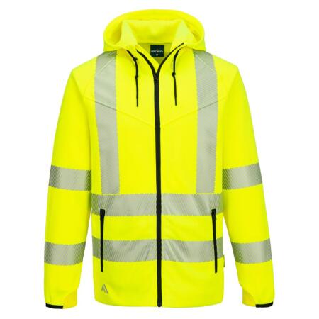 KX303 KX3 Sport Hi-Vis Zipped Hoodie  Yellow