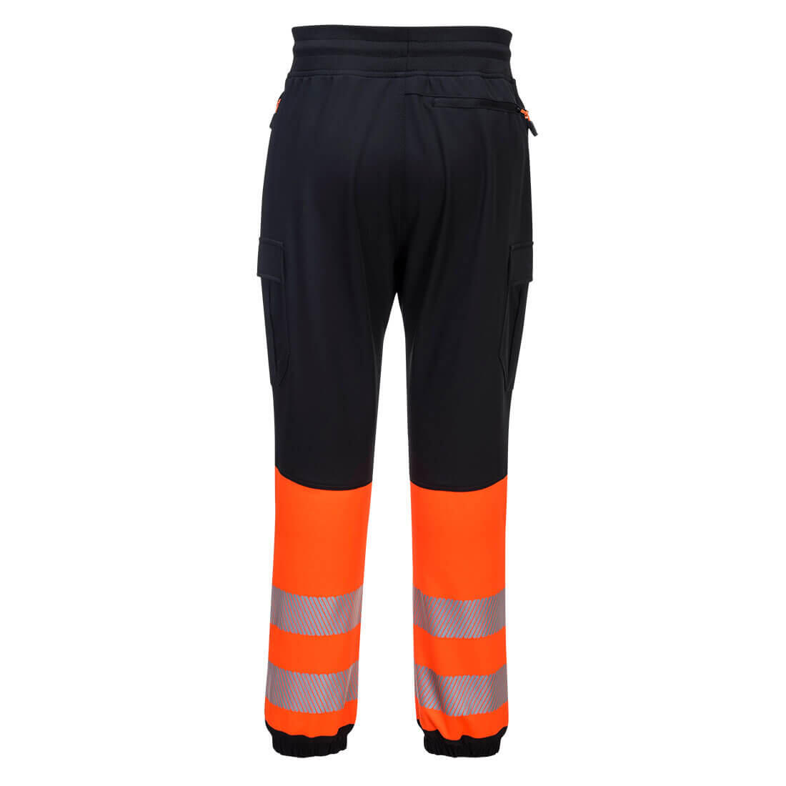 KX341 PW3 Hi-Vis Flexi Class 1 Joggers Black/Orange - Image 2