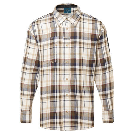 Portwest KX370 KX3 Check Work Shirt Brown Check