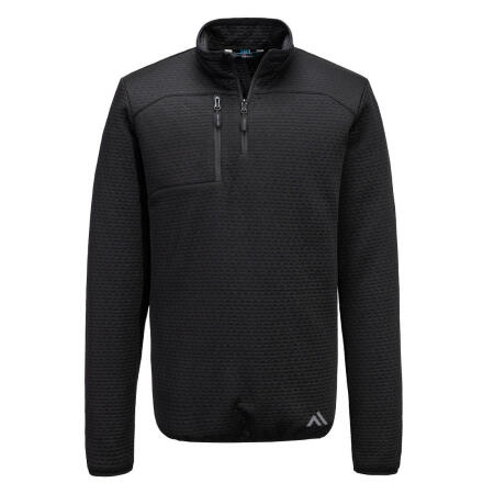 KX376 KX3 Sport Textured 1/4 Zip Sweatshirt Black