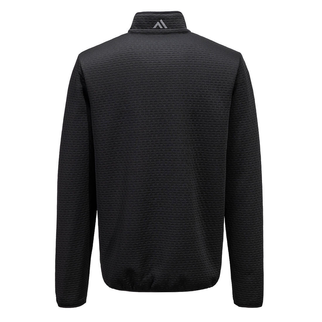 KX376 KX3 Sport Textured 1/4 Zip Sweatshirt Black - Image 2