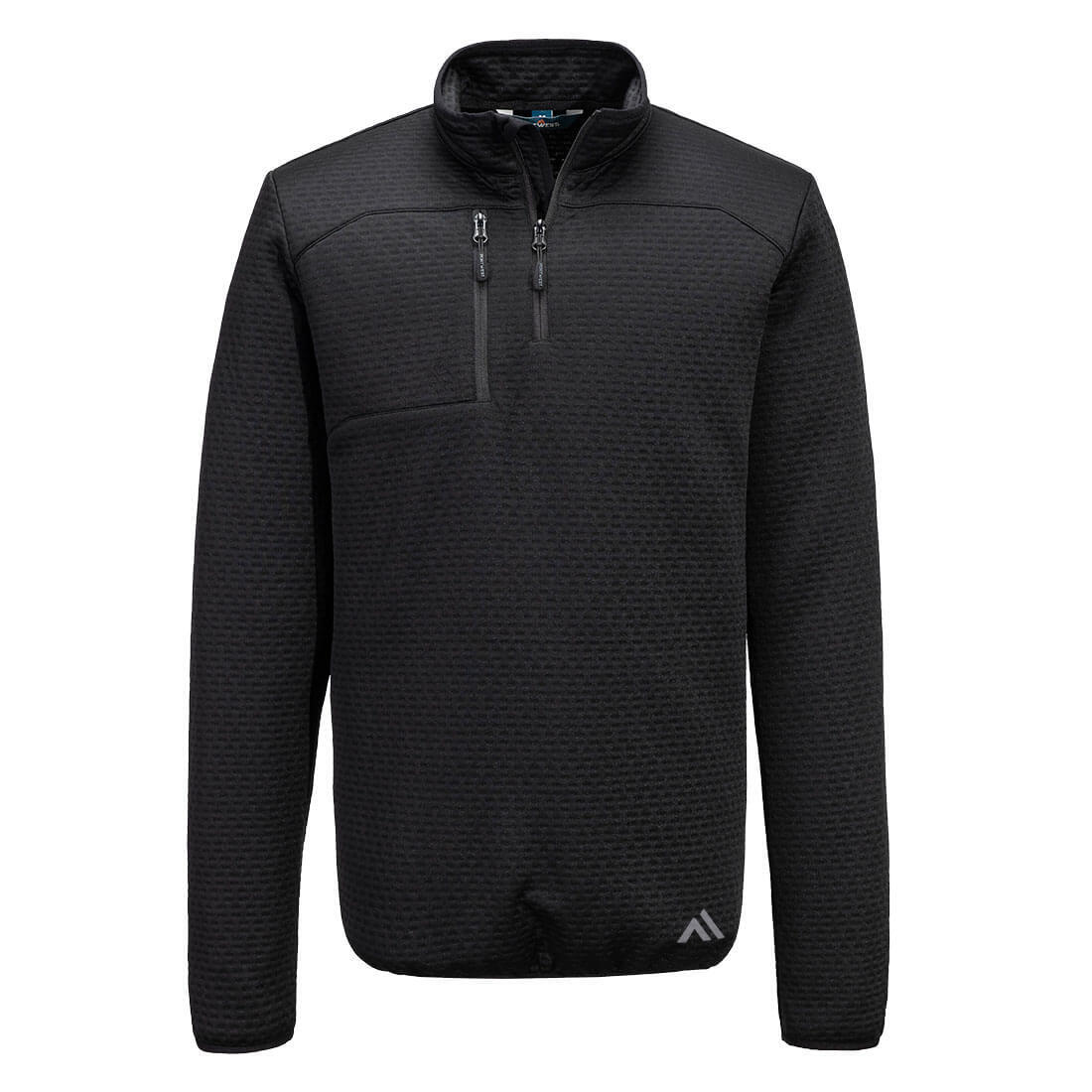 KX376 KX3 Sport Textured 1/4 Zip Sweatshirt Black
