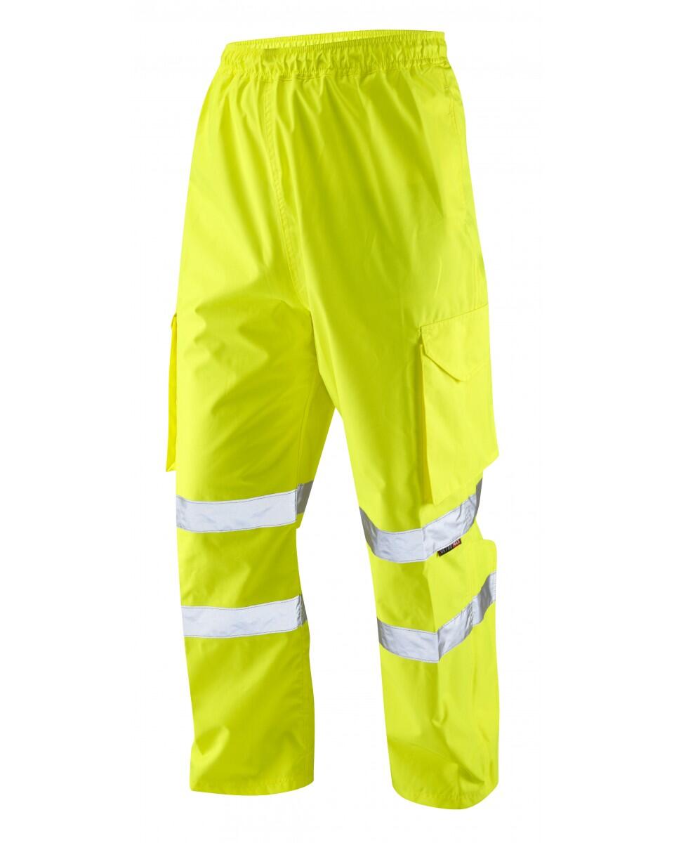 LEO Workwear APPLEDORE ISO 20471 Cl 1 Cargo Overtrouser HV YELLOW