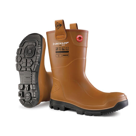 Dunlop Purofort Rigpro Full Safety Boot Fur Lined Tan