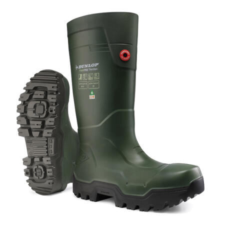 Dunlop Purofort Fieldpro Thermo+ Full Safety Wellington Green