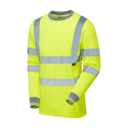 Supertouch Yellow HV Long Sleeve Bird Eye T-Shirt