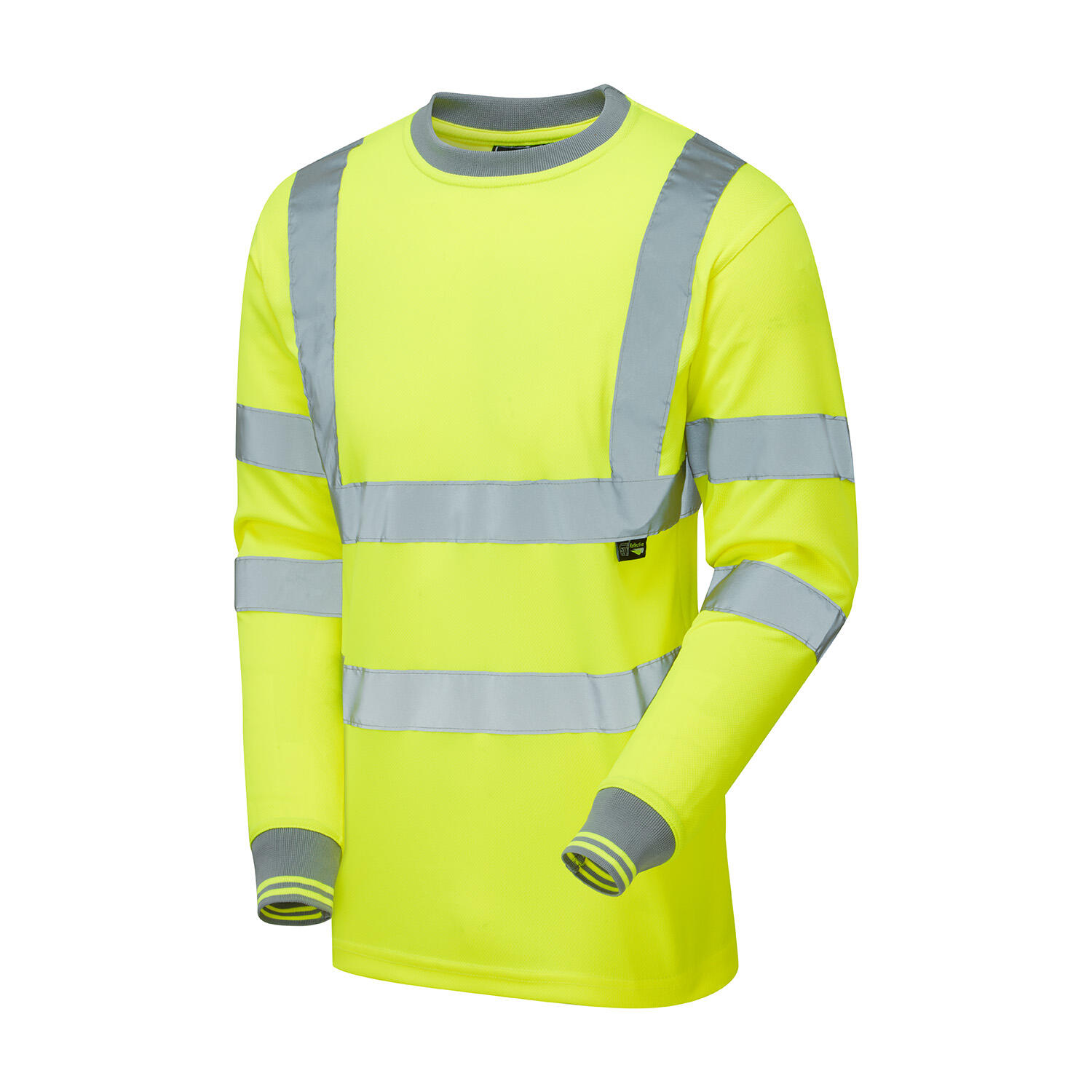 Supertouch Yellow HV Long Sleeve Bird Eye T-Shirt
