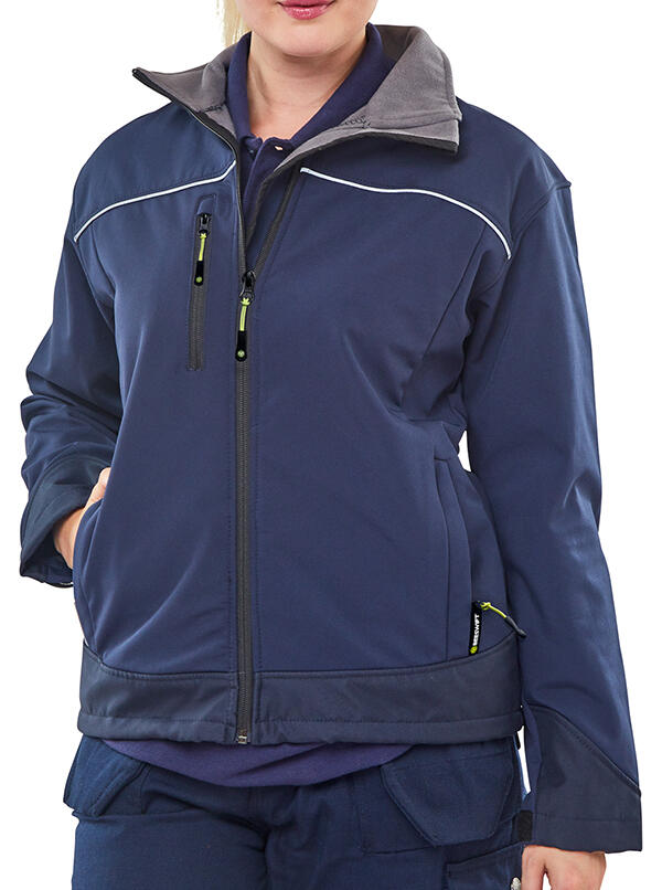 Beeswift Ladies Soft Shell Jacket Navy Blue