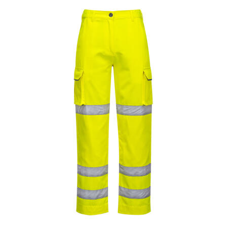 LW71 Hi-Vis Women's Three Band Work Trousers Yellow