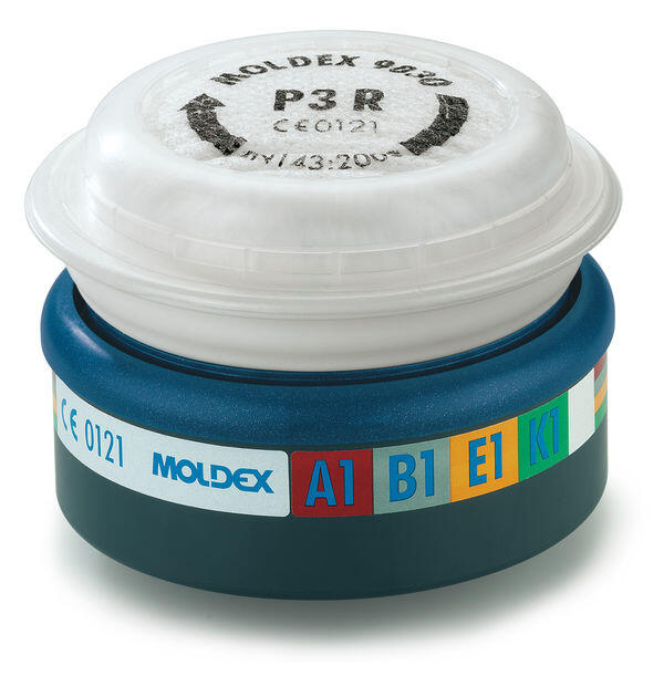 Moldex 9430 Abek1P3 R Pre-Assembled Gas & Particulate Filter White/Grey