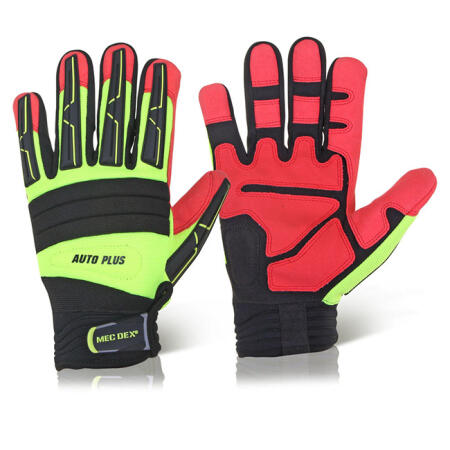 Mecdex Auto Plus Mechanics Gloves SaturnYellow/Black