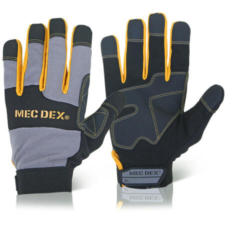 Mecdex Work Passion Impact Mechanics Gloves Black/Grey