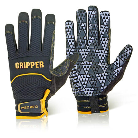 Mecdex Rough Gripper Mechanics Gloves Black