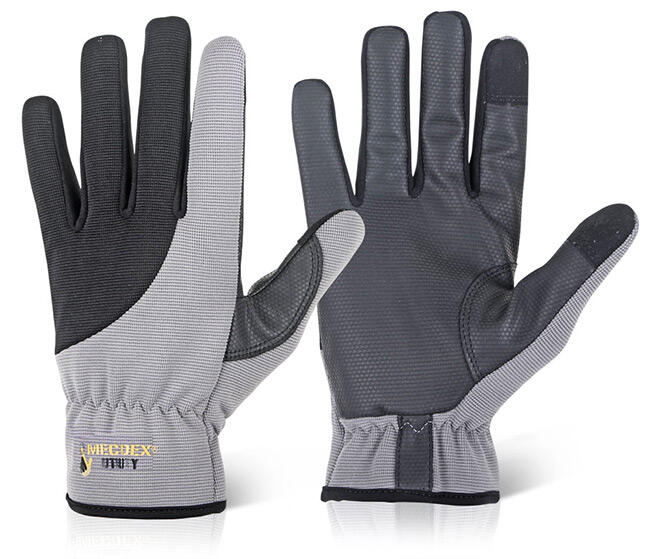 Mecdex Touch Utility Mechanics Gloves Black/Grey