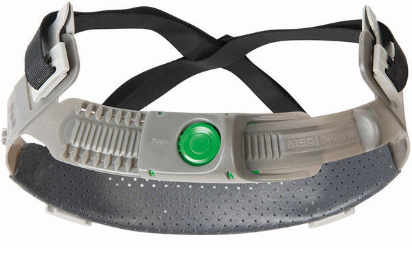 Msa Push-Key Suspension With Sewn In Pvc Sweatband For Safety Helmets Black
