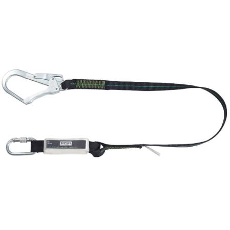 Msa 1.5M Energy Absorbing Webbing Lanyard Chrome