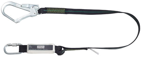Msa 1.5M Energy Absorbing Webbing Lanyard Chrome