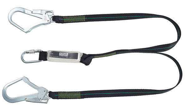 Msa 1.5M Webbing Twin Leg Lanyard Chrome