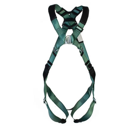Msa Standard V-Form Back/Chest D-Ring Qwik-Fit Harness  Green