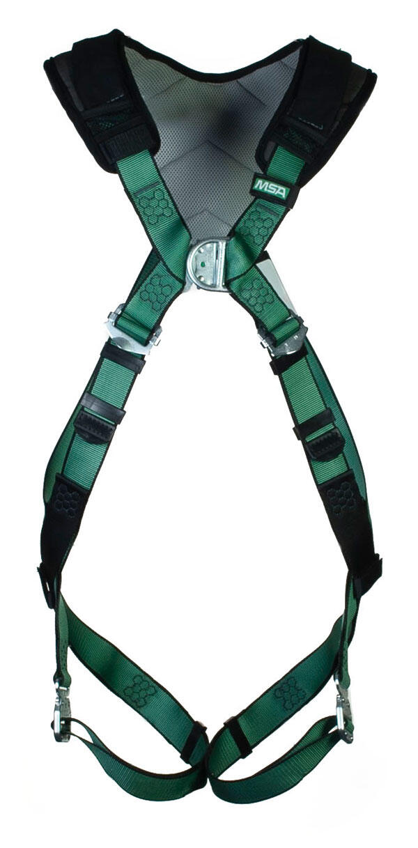 Msa Xl V-Form Back/Chest D-Ring Bayonet Harness Green