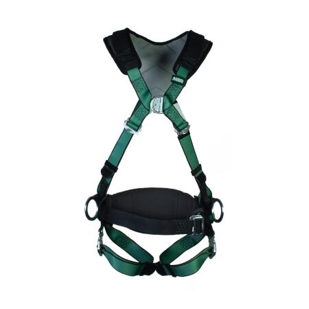 Msa Xl V-Form Back/Chest/Hip D-Ring Bayonet Harness W/W Belt Green