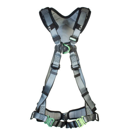 Msa Xl V-Fit Back/Chest D-Ring Bayonet Harness Black