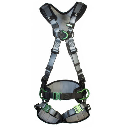 Msa Xl V-Fit Back/Chest/Hip D-Ring Bayonet Harness W/ W Belt Black