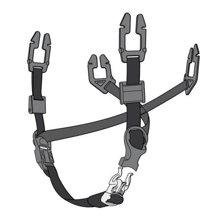 Msa Universal 4-Point Chin Strap For Safety Helmets Black