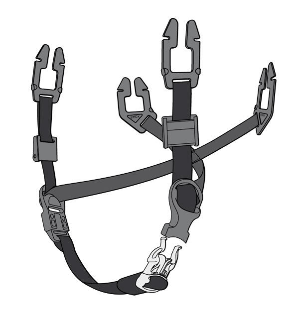 Msa Universal 4-Point Chin Strap For Safety Helmets Black