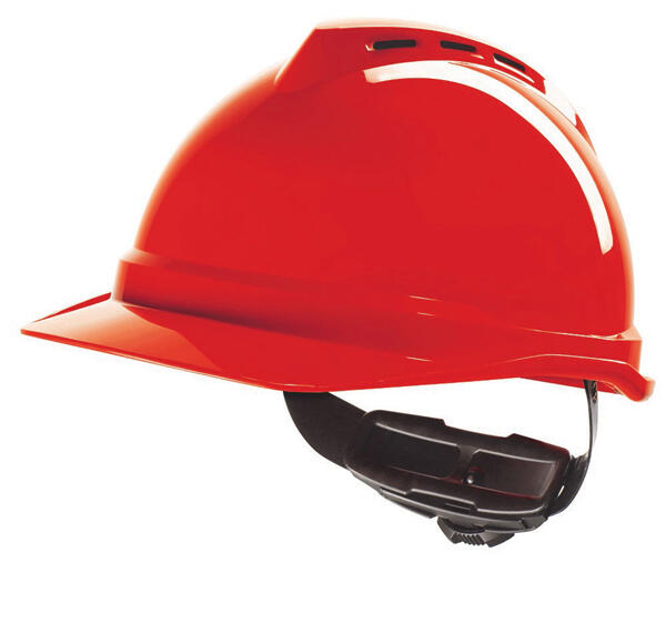 Msa V-Gard 500 Vented Safety Helmet Red