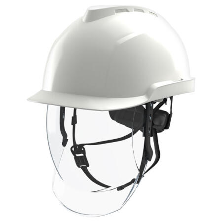 Msa V-Gard 950 Electrician Safety Helmet With Face Shield White